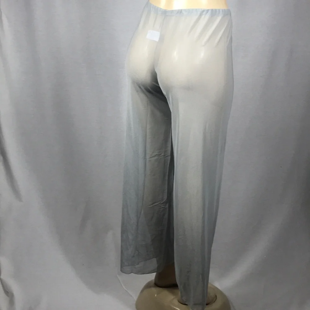 Zuliana Size S/M Grey Mesh Cover Up Pants. Made In USA. New With Tags.